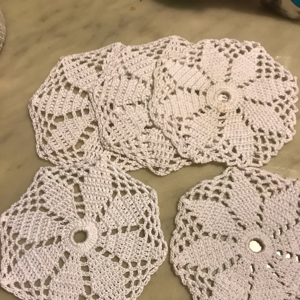 Crochet Doilie lot of 5